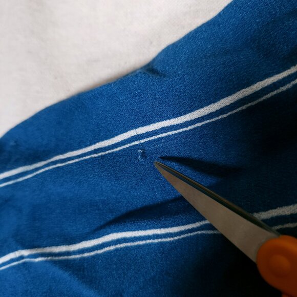 Free People Sleepy Time Indigo Stripe Kimono Top Womens Small Crossover FLAWS - Picture 7 of 15